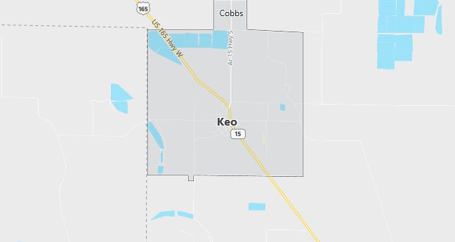 Map of Keo, AR