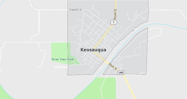 Map of Keosauqua, IA