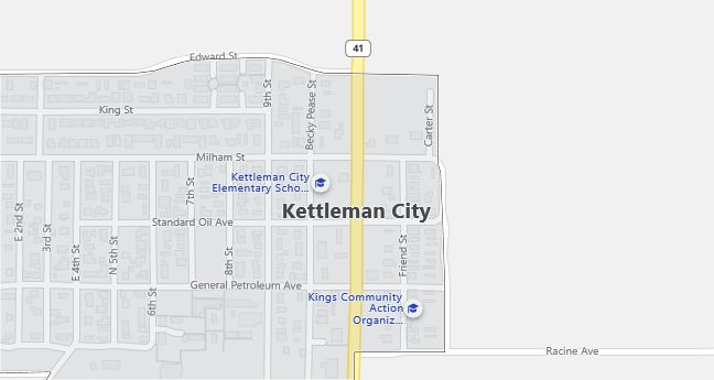 Map of Kettleman City, CA