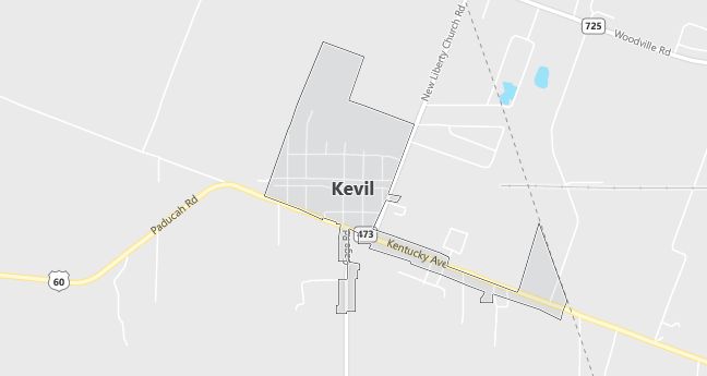 Map of Kevil, KY