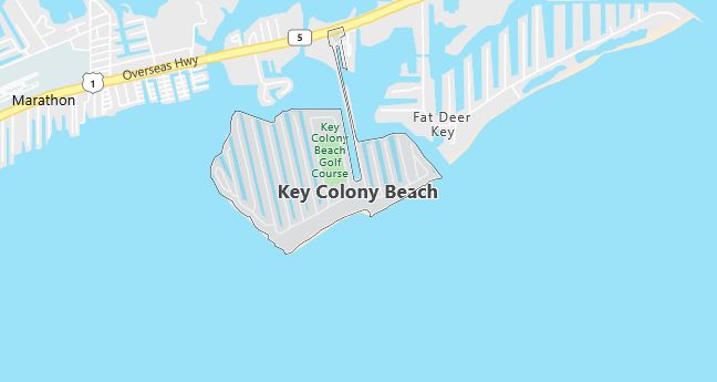 Map of Key Colony Beach, FL