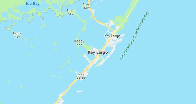 Map of Key Largo, FL