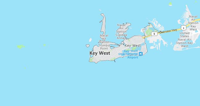 Map of Key West, FL