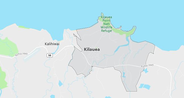 Map of Kilauea, HI