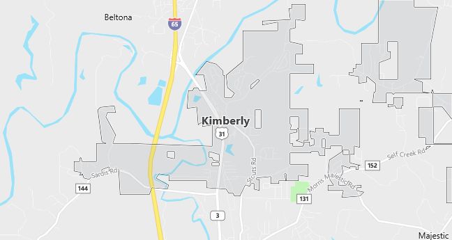 Map of Kimberly, AL