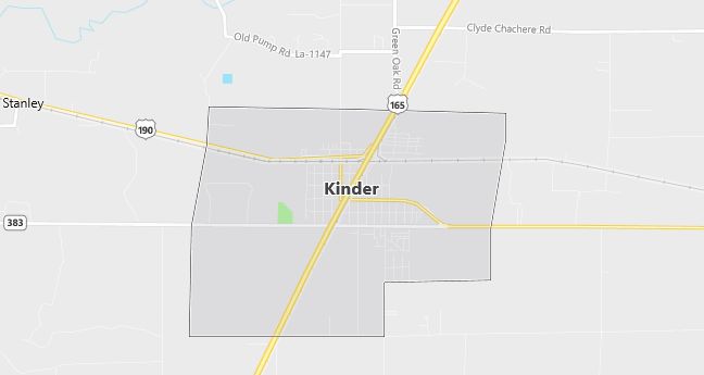 Map of Kinder, LA