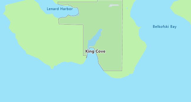 Map of King Cove, AK