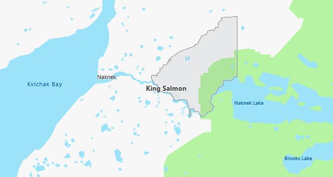 Map of King Salmon, AK