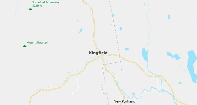 Map of Kingfield, ME