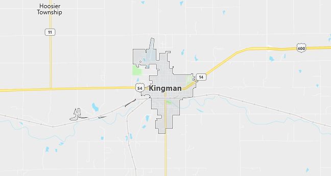 Map of Kingman, KS