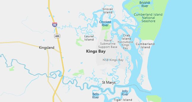 Map of Kings Bay, GA