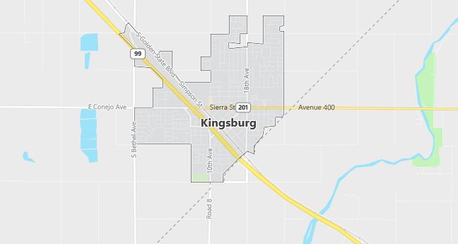 Map of Kingsburg, CA