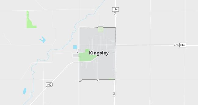 Map of Kingsley, IA