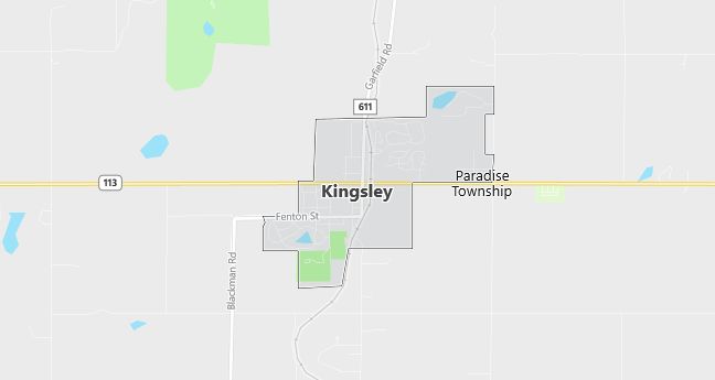 Map of Kingsley, MI