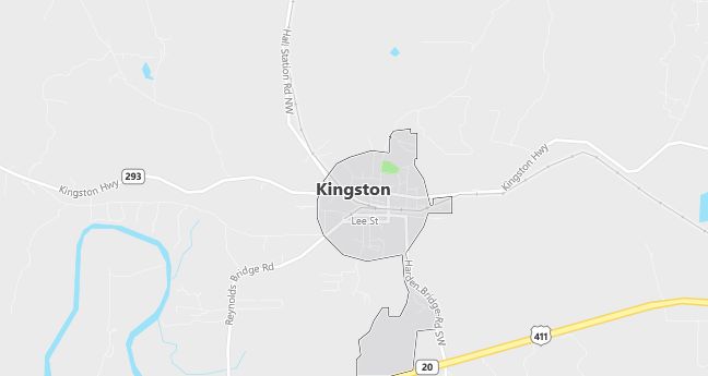 Map of Kingston, GA