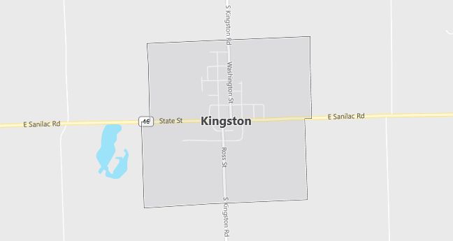 Map of Kingston, MI