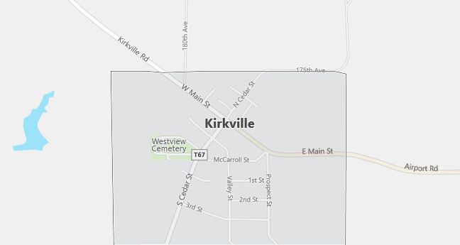 Map of Kirkville, IA