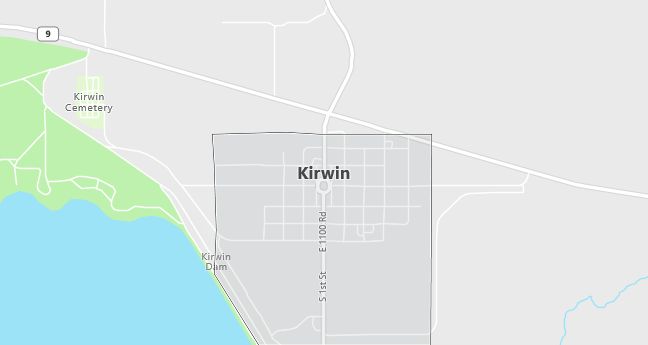 Map of Kirwin, KS