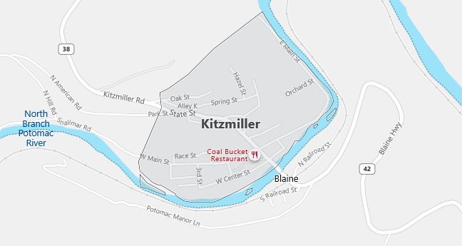 Map of Kitzmiller, MD