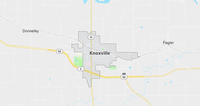 Map of Knoxville, IA