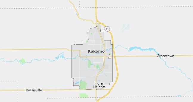 Map of Kokomo, IN