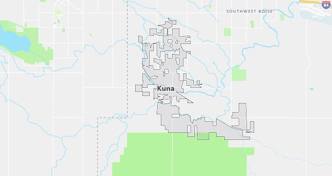 Map of Kuna, ID