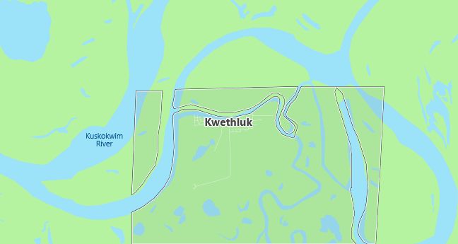 Map of Kwethluk, AK