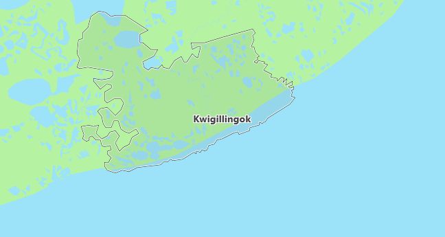 Map of Kwigillingok, AK