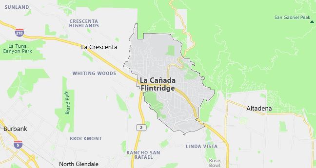 Map of La Canada Flintridge, CA