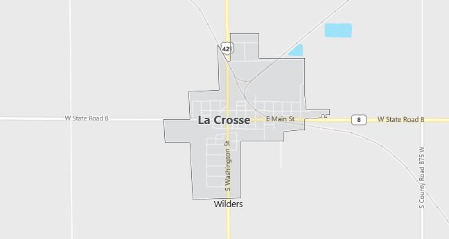 Map of La Crosse, IN