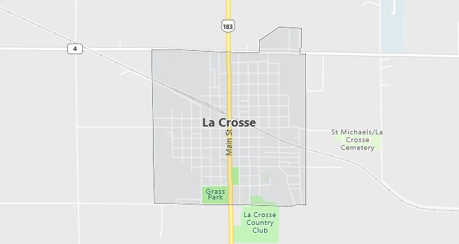 Map of La Crosse, KS