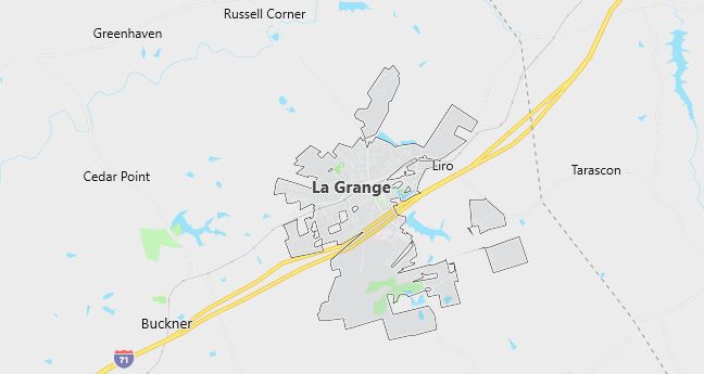 Map of La Grange, KY