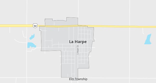 Map of La Harpe, KS