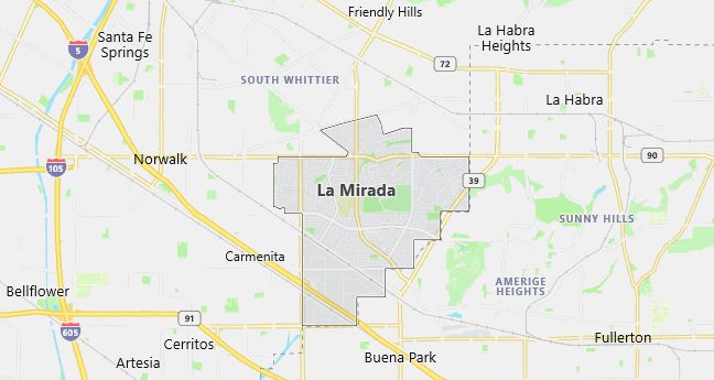 Map of La Mirada, CA