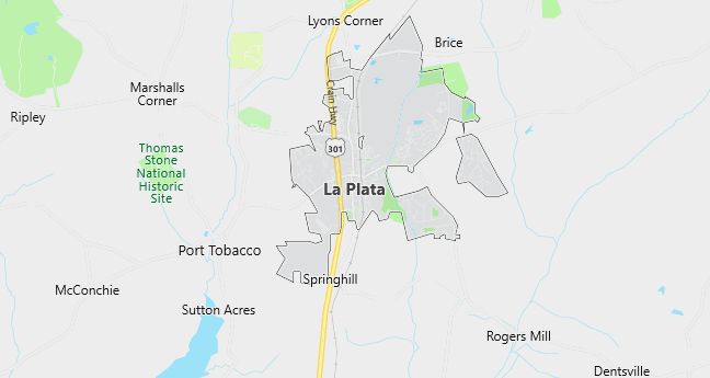 Map of La Plata, MD