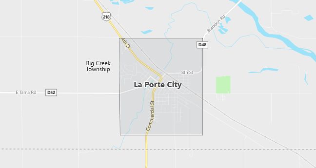 Map of La Porte City, IA