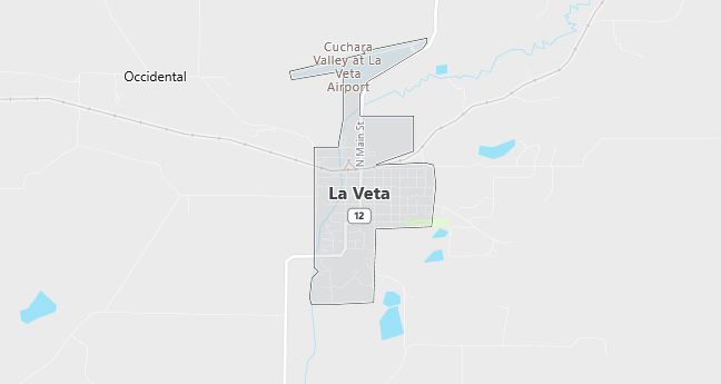 Map of La Veta, CO