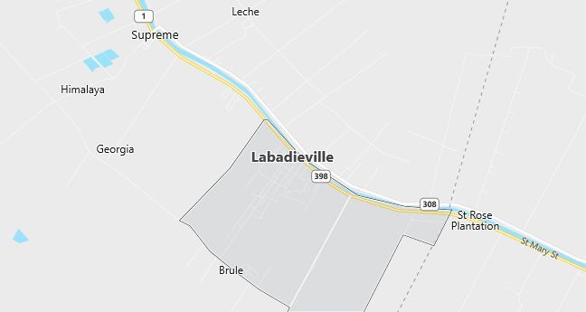 Map of Labadieville, LA