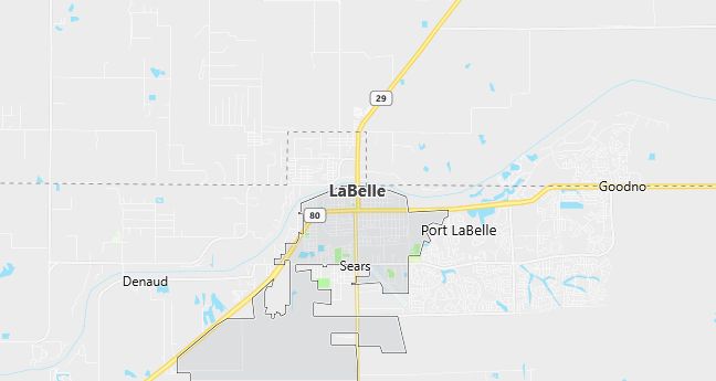 Map of Labelle, FL