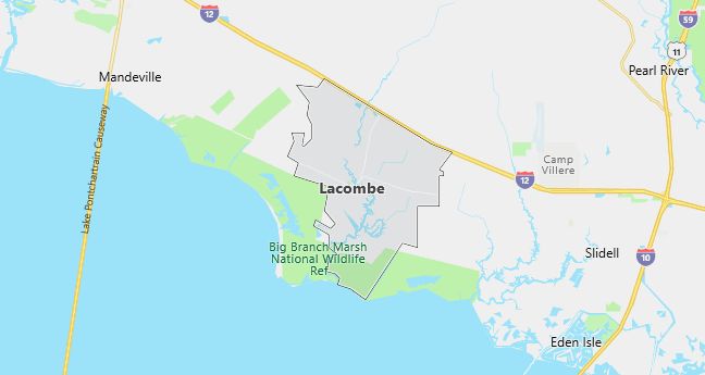 Map of Lacombe, LA