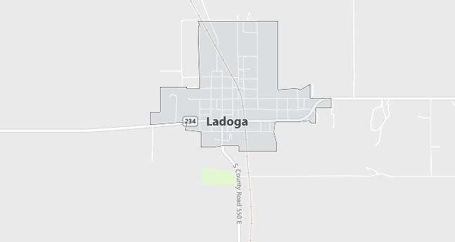 Map of Ladoga, IN