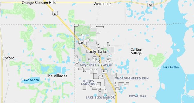 Map of Lady Lake, FL