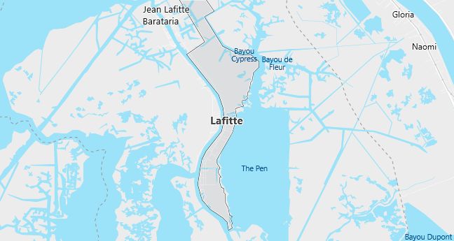 Map of Lafitte, LA