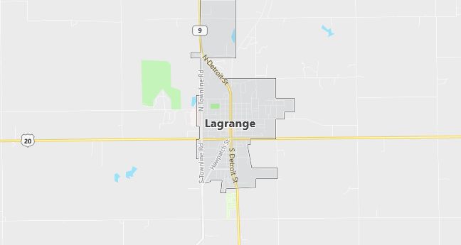 Map of Lagrange, IN