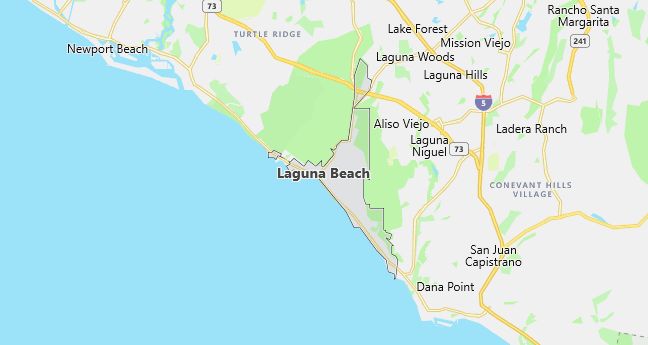 Map of Laguna Beach, CA