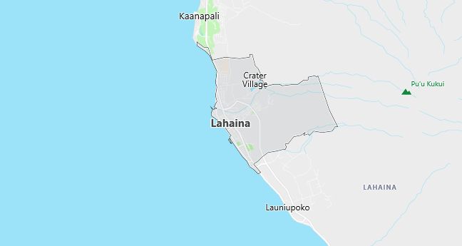 Map of Lahaina, HI