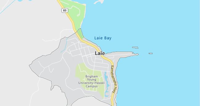 Map of Laie, HI