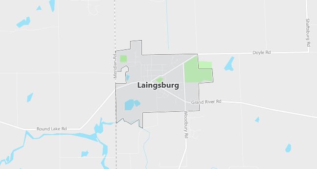 Map of Laingsburg, MI