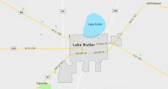 Map of Lake Butler, FL