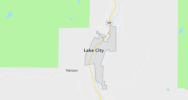 Map of Lake City, CO